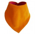 Reversible bandana bib Plain, eco cotton yellow/pink | bingabonga