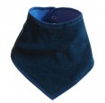 bingabonga Reversible bandana bib Plain, eco cotton navy/royal blue