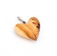 D.O.M. worry stone HEART & fob, olive wood