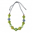 Eco Necklace ELEMENTS with green Beads | Sundara Paper Art