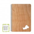 Genuine cherrywood notebook Lake CHIEMSEE with eco paper