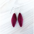 Plum-coloured Spindle Earrings, handmade & fairtrade » Sundara