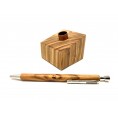 Eco Ballpen with Olive Wood Pen Stand "Kurt" » D.O.M.