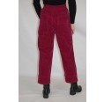 bloomers Organic Velveteen Pull-On Trousers Irene, aubergine, elastic waist