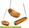 Olive Wood Incense Stick Holder Bowl » Olivenholz erleben