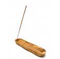 Olivenholz erleben - Olive Wood Incense Stick Holder Bowl, smooth 25 cm