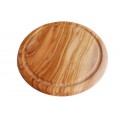 Round Olive Wood Chopping Board with juice rim | D.O.M.