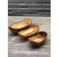 Handcrafted olive wood serving bowls rustic edge | D.O.M.