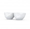 2 Medium Bowls “Happy & Oh Please”, porcelain, by 58 Products