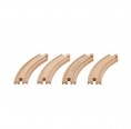 EverEarth Curved Train Track made of FSC Wood - eco toy