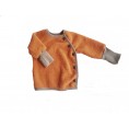 Eco Wool Fleece Baby Jumper, Swiss Style Baby Cardigan, Amber | Ulalue