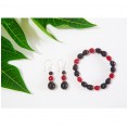Beejika Jewellery Set Achat red & brown seed pearls - Sundara