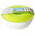 Bioplastic bowl with green lid 2 L | Biodora