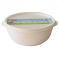Organic Bioplastic Bowl & Bowl Set with Lid, white | Biodora