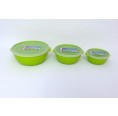Air tight food storage container set, bioplastic green - Biodora
