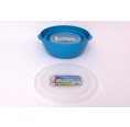 Biodora food storage container set, turquoise bioplastic
