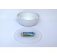Stackable Mixing Bowl Set, white bioplastic - Biodora