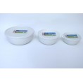 Air tight food storage container set, bioplastic white - Biodora