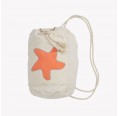 early fish Sea Bag with Starfish Coral, GOTS Organic Cotton