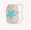 early fish Sea Bag with Starfish Sea Blue, GOTS Organic Cotton