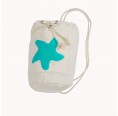 early fish Sea Bag with Starfish Sea Green, GOTS Organic Cotton