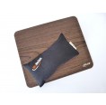 Combo InLine® WoodPad Mouse Pad & speltex organic wrist rest black