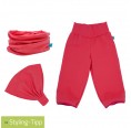 bingabonga Styling-Tip: Coral Capri Pants Organic Cotton Jersey + Hairwrap + Loop Scarf