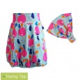 Styling-Tip Organic Jersey Headwrap & Bubble Skirt Pink Apples » bingabonga