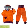 bingabonga Styling-Tip: Organic Hoodie Sweater Orange/Aubergine
