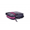 Vegan Leather Shoulder Bag Black/Pink » Ecowings