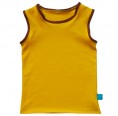 Kids organic jersey tank top yellow by bingabonga