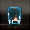 Tea-Light Holder 'Feeling' recycled glass blue | VSanmiguel