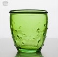 Green tealight recycled glass holder | Vidrios Reciclados San Miguel