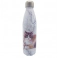 Dora’s Insulated Stainless Steel Water Bottle CAT on MARBLE