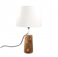 Table Lamp Cylinder Olive Wood Base & white Shade » D.O.M.