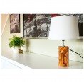 C.K. Table Lamp Olive Wood Base & Textile Shade beige-white » D.O.M.