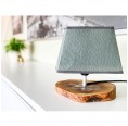 Wooden Desk Lamp rusti olive wood & oliv-green shade » D.O.M.