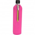 Refillable glass bottle set with neoprene sleeve pink & free funnel | Dora‘s