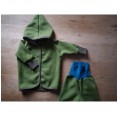 Green Organic Boiled Wool Baby Jacket with hood » Ulalue