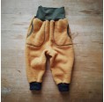 Kids Organic Virgin Wool Fleece Trousers Curcuma | Ulalue
