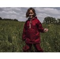 Childrens' Hooded Outdoor Jacket, EtaProof Organic Cotton, berry | Ulalue