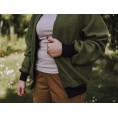 Organic boiled new wool jacket for women, olive-green » Ulalue