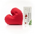 Heart-shaped organic spelt pillow by Weltecke