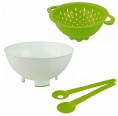 Greenline Salad Set: Bowl, Colander & Cutlery | Gies
