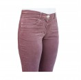 Organic Cotton Slim Fit Velvet Trousers in Rose | bloomers