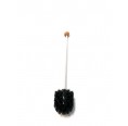 D.O.M. Toilet Brush with Olive Wood Ball Handle, long-handled