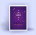 Christmas Card Snowflake purple DIN A6 upright, 5 pieces | eco cards