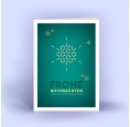Eco Xmas Card Snowflake turquoise DIN A6 upright, 5 pieces | eco cards