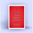 Curved christmas tree in red - Eco Christmas Card | eco-cards shop