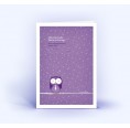 Owl in the Snow, purple - Eco Christmas Card DIN A6 | eco-cards